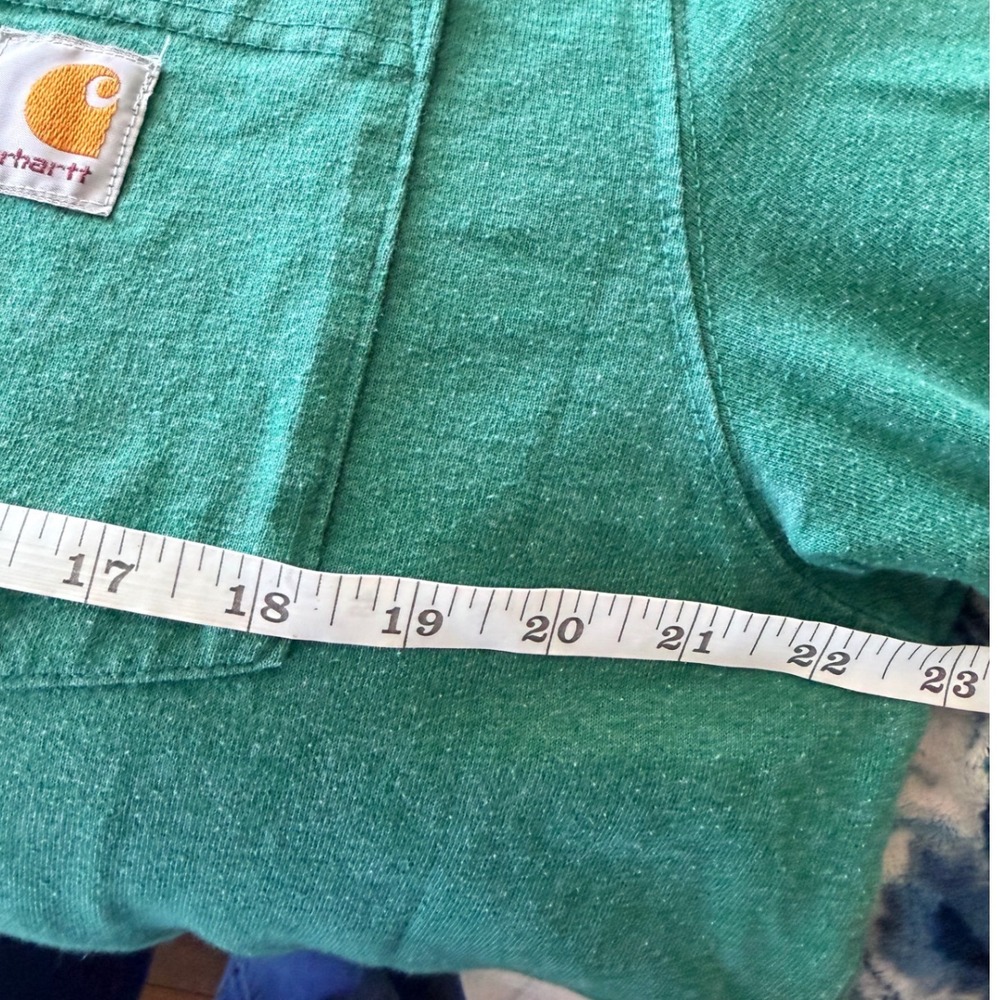 Carhartt Mens Loose Fit Short Sleeve Pocket T-Shirt Green Heather size Large L - Picture 4 of 5